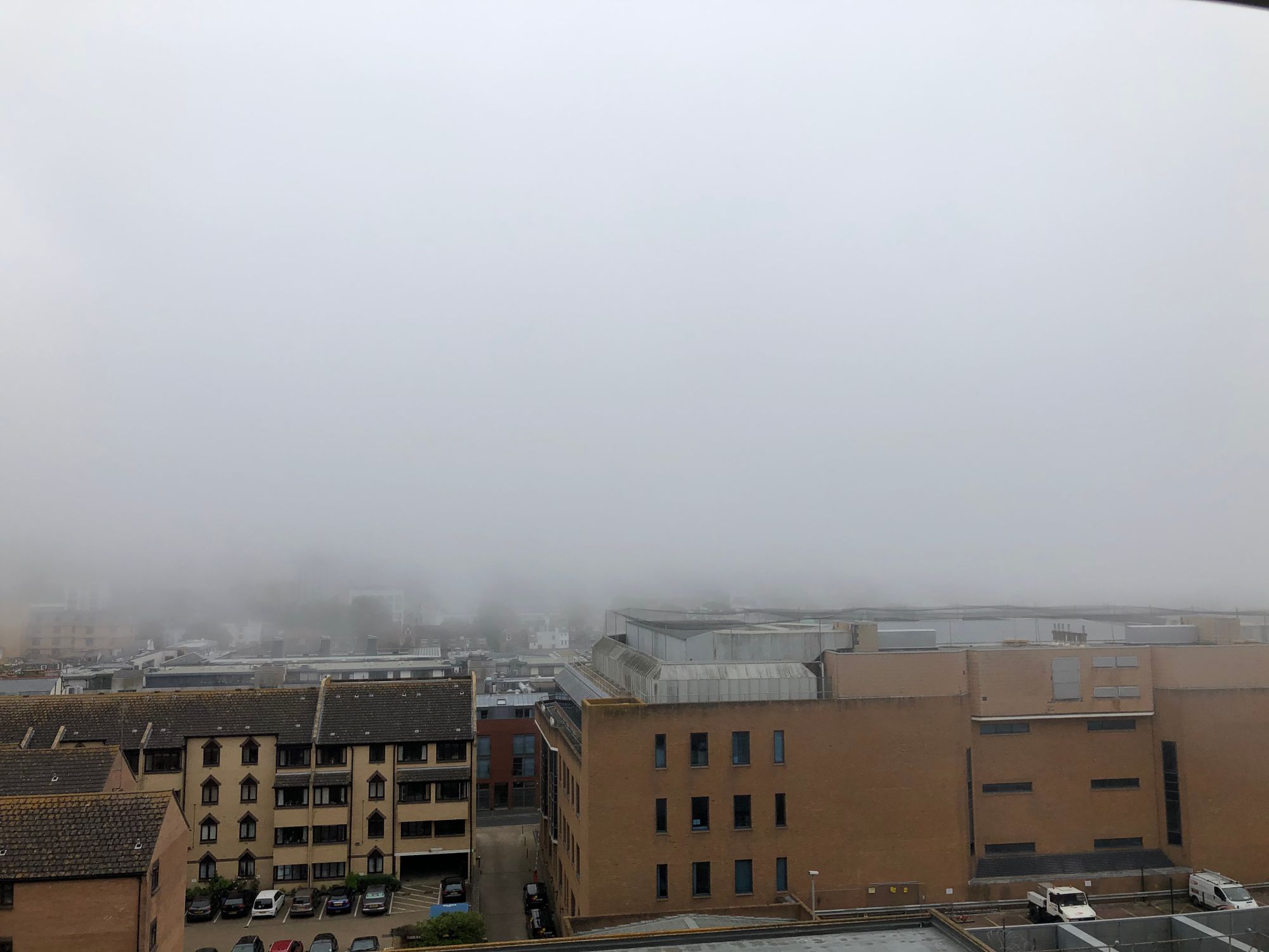 A foggy Brighton skyline