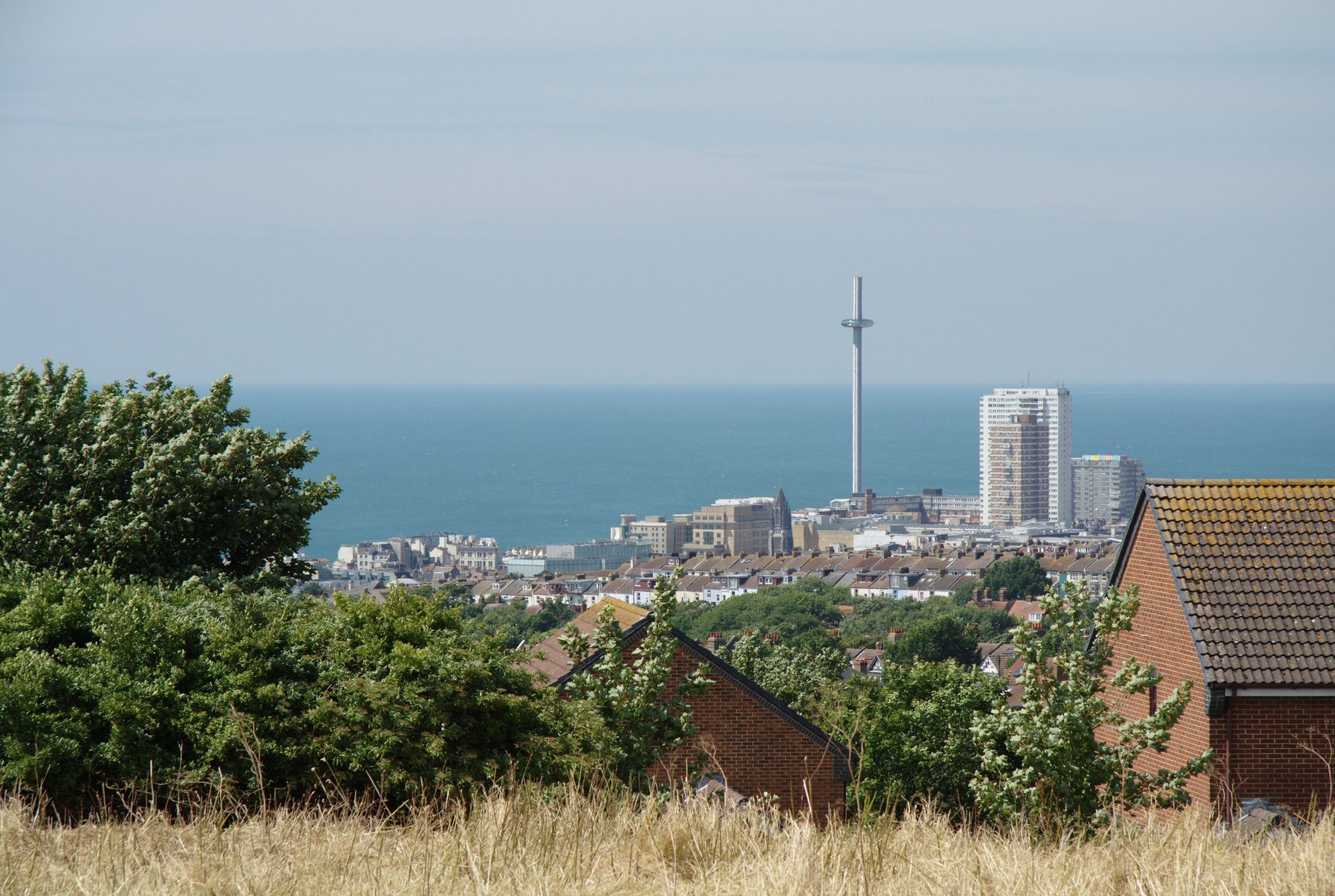 Picture of Brighton and the sea from Whitehawk Hill