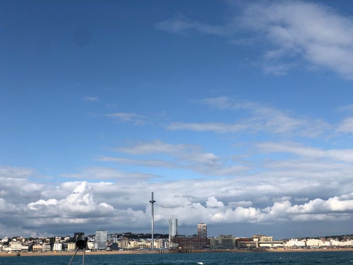 Picture of the Brighton shoreline from the sea