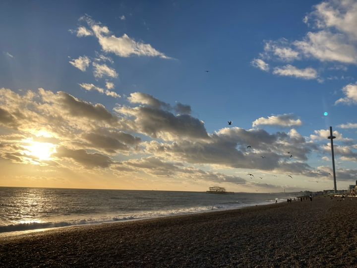 A picture of a sunny Brighton seafront :)