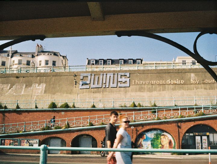 Photo of the wall of Max Miller Walk on Kemptown seafront