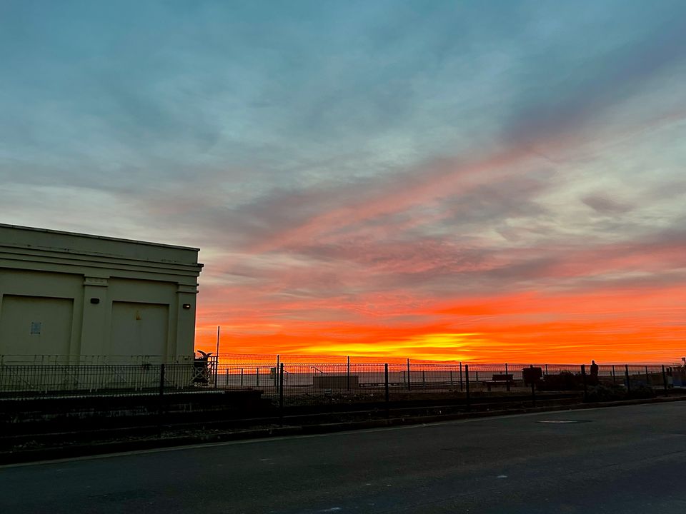 Picture of the sunset from Black Rock station